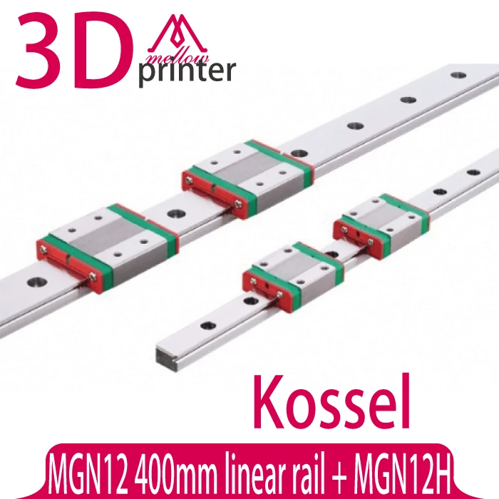 3D printer part Kossel Mini for 12mm Linear Guide MGN12 L 400mm linear rail MGN12H Long