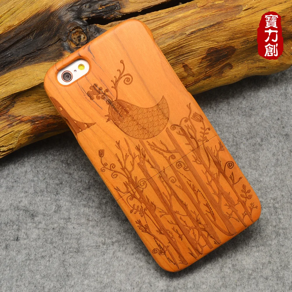 imágenes para Lujo genuino real de madera de cerezo caso para apple iphone 6 s 6 s para iphone6s 4.7 por láser talla de madera de moda del teléfono shell cubierta imágenes para Lujo genuino real de madera de cerezo caso para apple iphone 6 s 6 s para iphone6s 4.7 por láser talla de madera de moda del teléfono shell cubierta