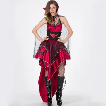 

Women Sexy Gothic Vampire Costume Halloween Fantasia Vampire Cosplay Fancy Dress Carnival Outfits