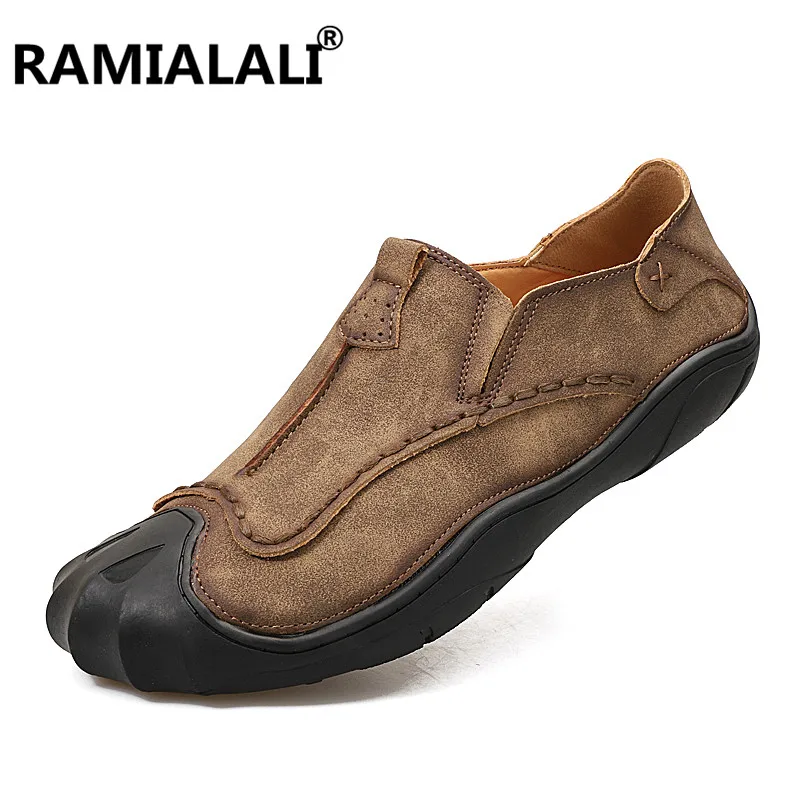 

Italian Mens Shoes Casual Brands Genuine Leather Men Loafers Luxury Moccasins Comfy Breathable Slip on Boat Shoes Men