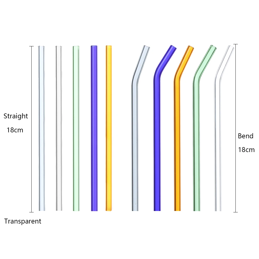 4 шт многоразовые пипетки из стекла пирекс для питьевой соломы, свадебные, здоровые, стеклянные соломы, экологически чистые, бытовые, прямые изгибы