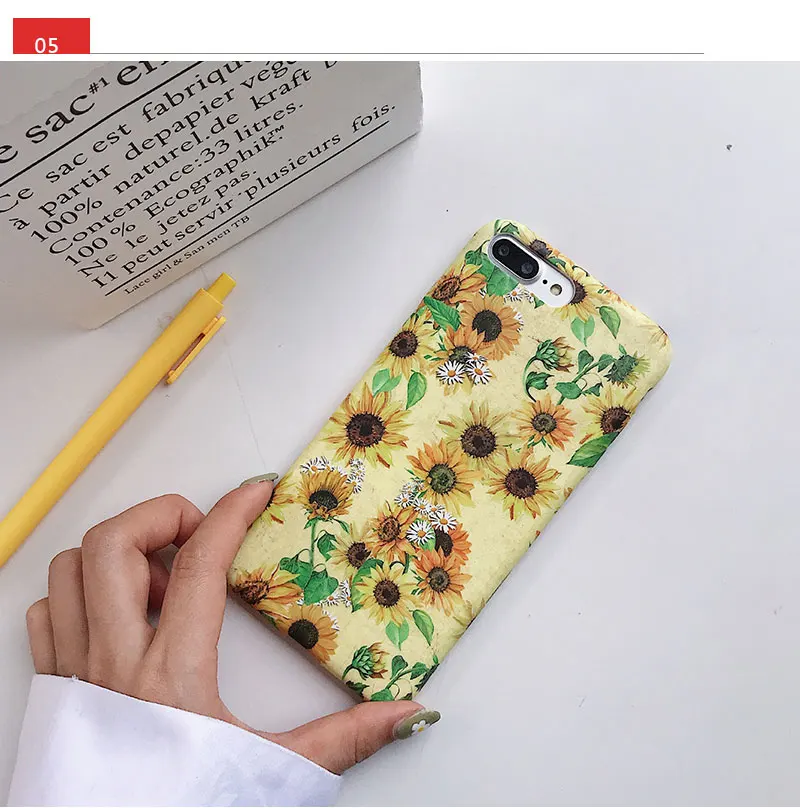 Silicone Flower Case For iPhone 8 8plus 7 7 Plus Phone Case For iphone 6 s 6s Plus X XR XS Max Cases Cover Coque Capinha Funda (23)