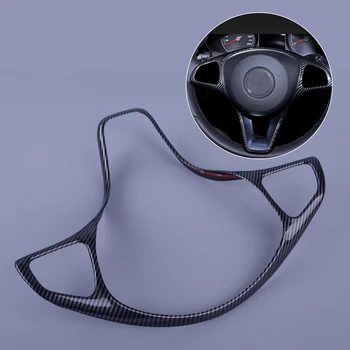 

beler ABS Pattern Steering Wheel Carbon Fiber Texture Decor Cover Trim Fit For Benz C-Class W205 GLC-Class X253 2016 2017