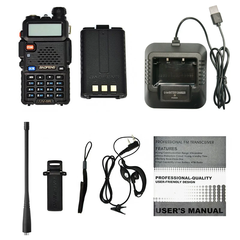 Baofeng UV 5R Walkie Talkie УФ Dual Band двухстороннее радиолюбителей UV5R УКВ 128CH CB FM Портативный