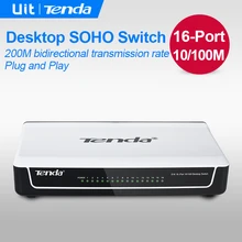 Tenda S16 Switch 16-портовый 10/100 Мбит/С Auto-Negotiation Портов RJ45 с Auto MDI/MDIX 200 Мбит Полного Дуплекса Пропускной Способности на Каждый Порт Переключатель
