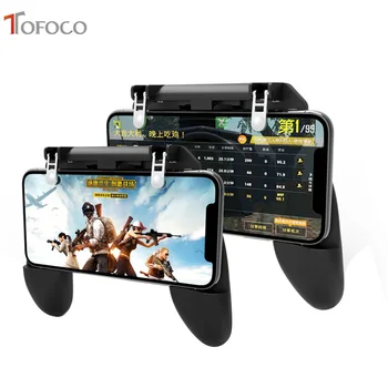 

W10 For PUBG Controller Game Mobile Trigger Aim Button L1R1 Joystick Phone Gamepad 4.5-6.5inch Android iOS Compatible Phone