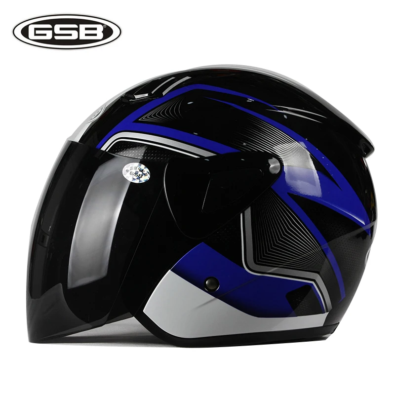 

GSB Motorcycle Helmets For Men ABS Autumn Winter Safety Electric Bicycle Helmet Open Face Visors Scooter Moto Bike Helmet G-227