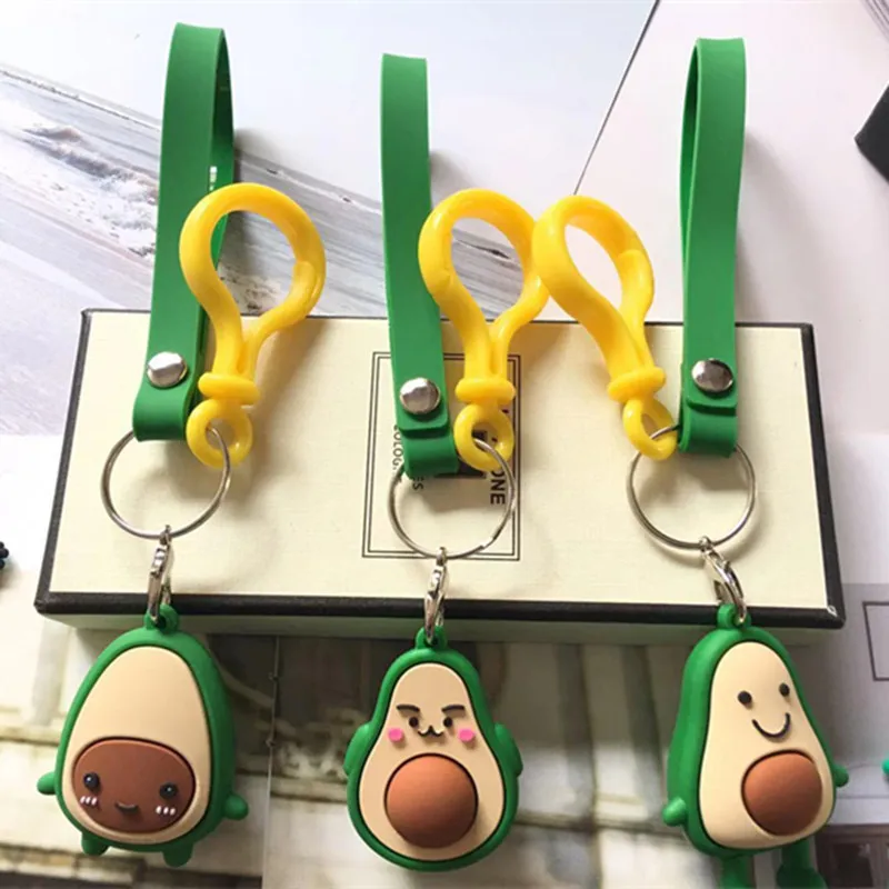 

12Pcs/Lot ins fashion Green 3D ajax Avocado Keychain key chain bokep indonesia rey leon nirvana gift for girls kawaii