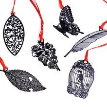 Kawaii металлический ажурный Кот Роза форма скрепки забавные Kawaii Закладка офис и школа маркировка канцелярских принадлежностей зажимы детские подарки