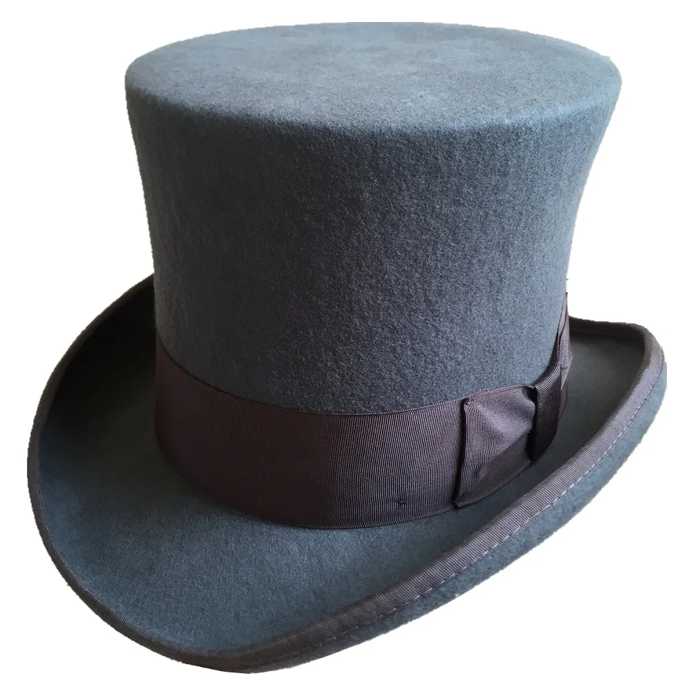 Unisex Tall Top Hat Steampunk Halloween Magician Mad Hatter Ringmaster