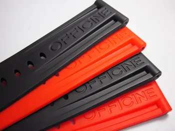 

NEW 22mm 24mm 26mm Black strap waterproof silicone rubber watchband strap for PAM ,Free Shiping