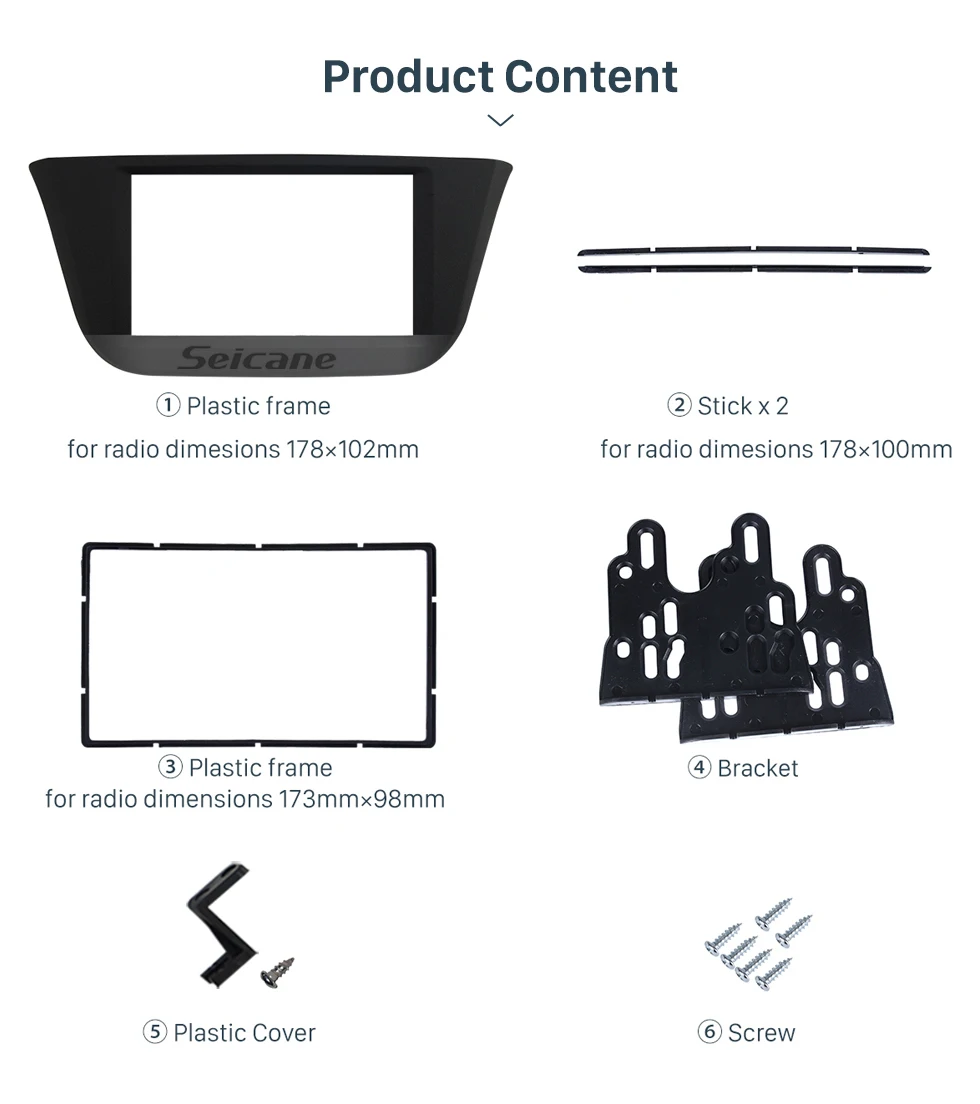 Seicane двойной Din установка комплекты DVD панель Авто Стерео рамка автомобильная аудио фасции Для+ IVECO Ежедневно 173*98/178*100/178*102 мм