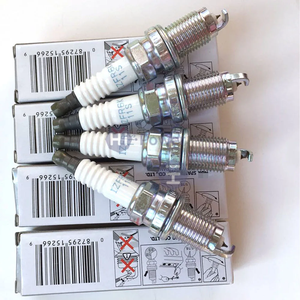 OEM Original 4pcs IZFR6K-11S 5266 Car Laser Iridium Spark Plug Set for Honda Civic 2006-2011 1.8 9807B-561BW IZFR6K11S 5266 OEM Original 4pcs IZFR6K-11S 5266 Car Laser Iridium Spark Plug Set for Honda Civic 2006-2011 1.8 9807B-561BW IZFR6K11S 5266