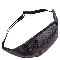 Dot кожаный ремень pu поясная сумка для женщин талии сумка мешок (черный)