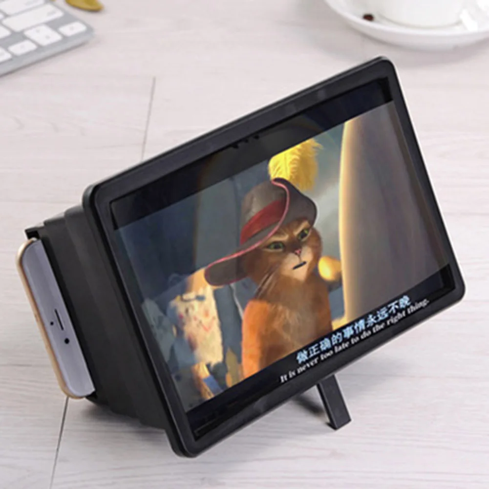 العالمي هاتف محمول حامل هاتف ذكي حامل شاشة المكبر مكبرة المكبر ل 3D الفيلم عرض الفيديو العارض