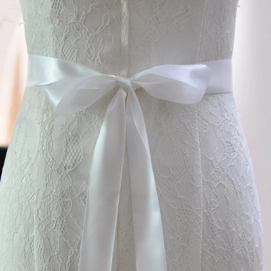 AYiCuthia Свадебные ремни Кристалл 17 дюймов Стразы вечернее платье аксессуары невесты пояс свадебные пояса Y22 - Цвет: Pure white