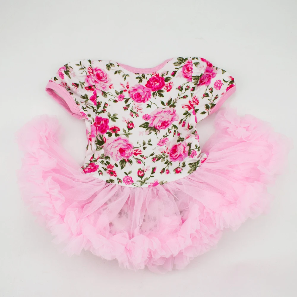NPKDOLL Reborn Детская кукольная одежда 22 дюйма розовое платье принцессы цветочный