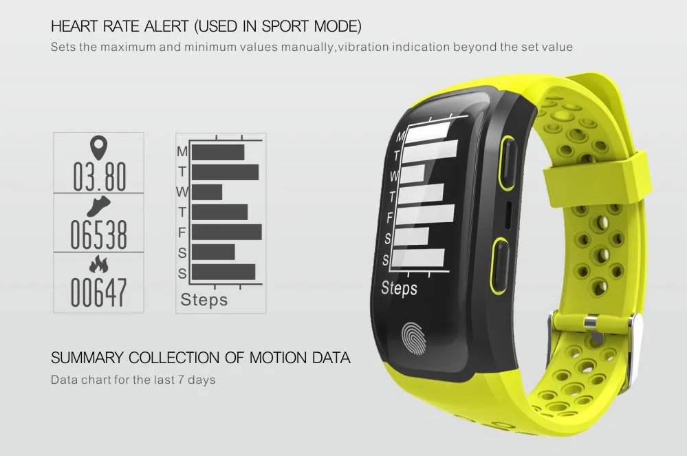 Новейший S908 gps смарт-браслет Bluetooth сердечного ритма IP68 Водонепроницаемый трекер сна Шагомер умный Браслет для Android IOS