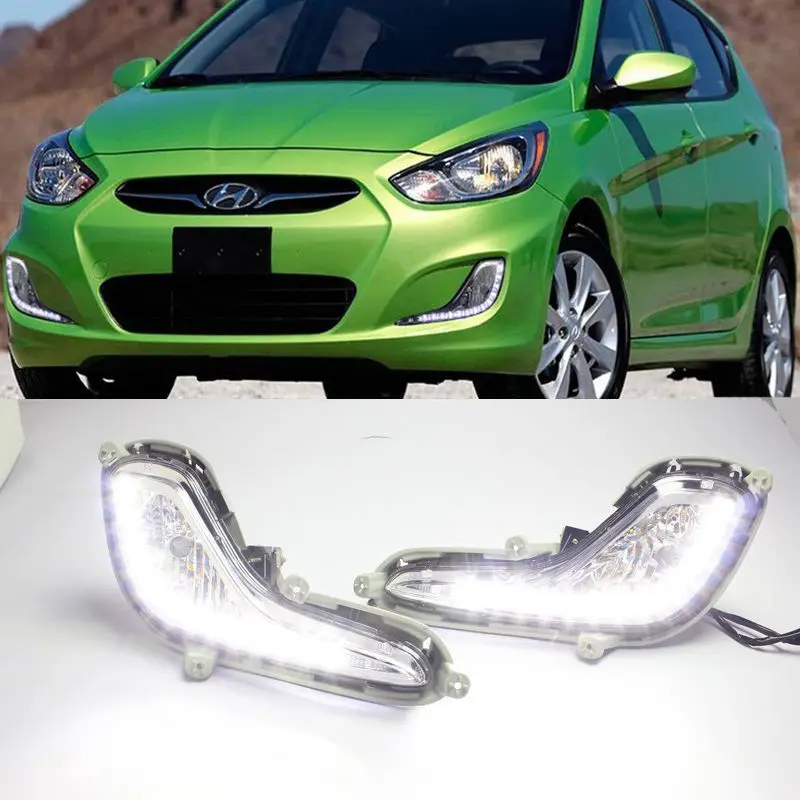 

LED DRL For Hyundai Accent Hyundai Solaris 2012 2013 LED DRL Daytime Running Light Fog Lamp Driving Light