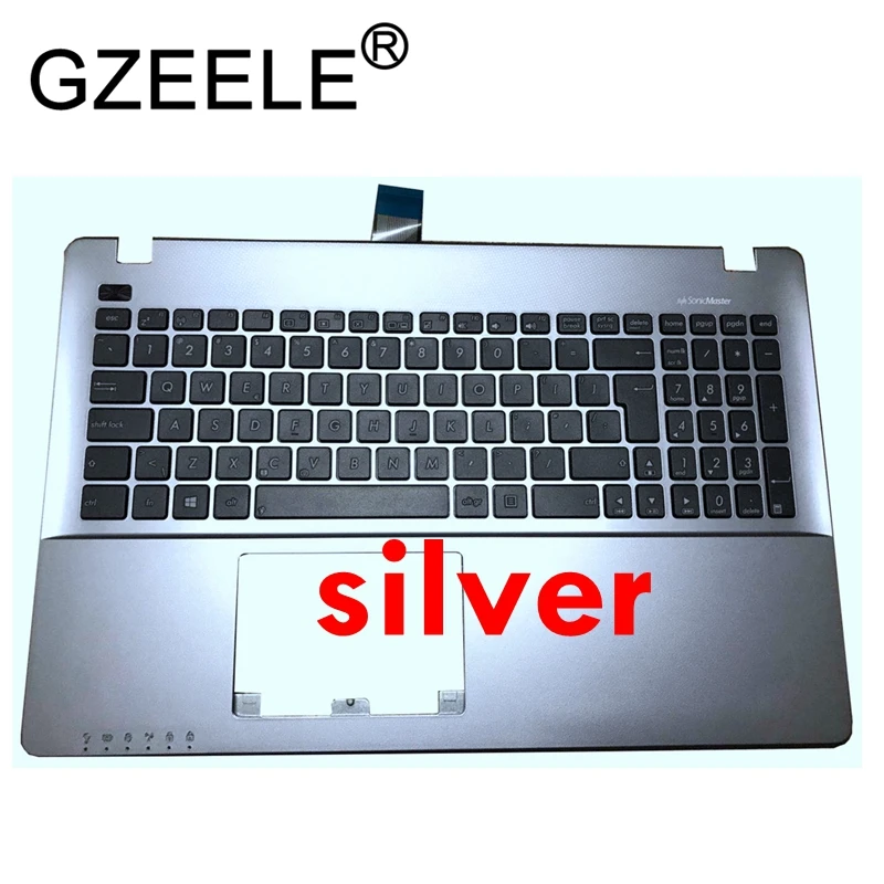 Tampa Superior do Palmrest do Portátil para Asus X550c K550 A550c A550vb Y581c X550 K550jk Fx50j Y581cl X552w W50j Teclado da Interface do Usuário dos Eua Novo - Imagem 5