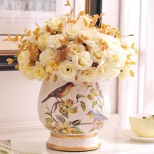 Ретро домашнего интерьера украшение гостиной стол Американский керамическая ваза является вставлен небольшой сухой моделирование