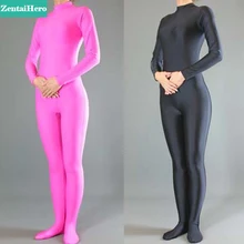 Free Shipping DHL Sexy Unitard Solid Color Spandex Lycra Catsuit Women Unitard Catsuit No Hood Hands