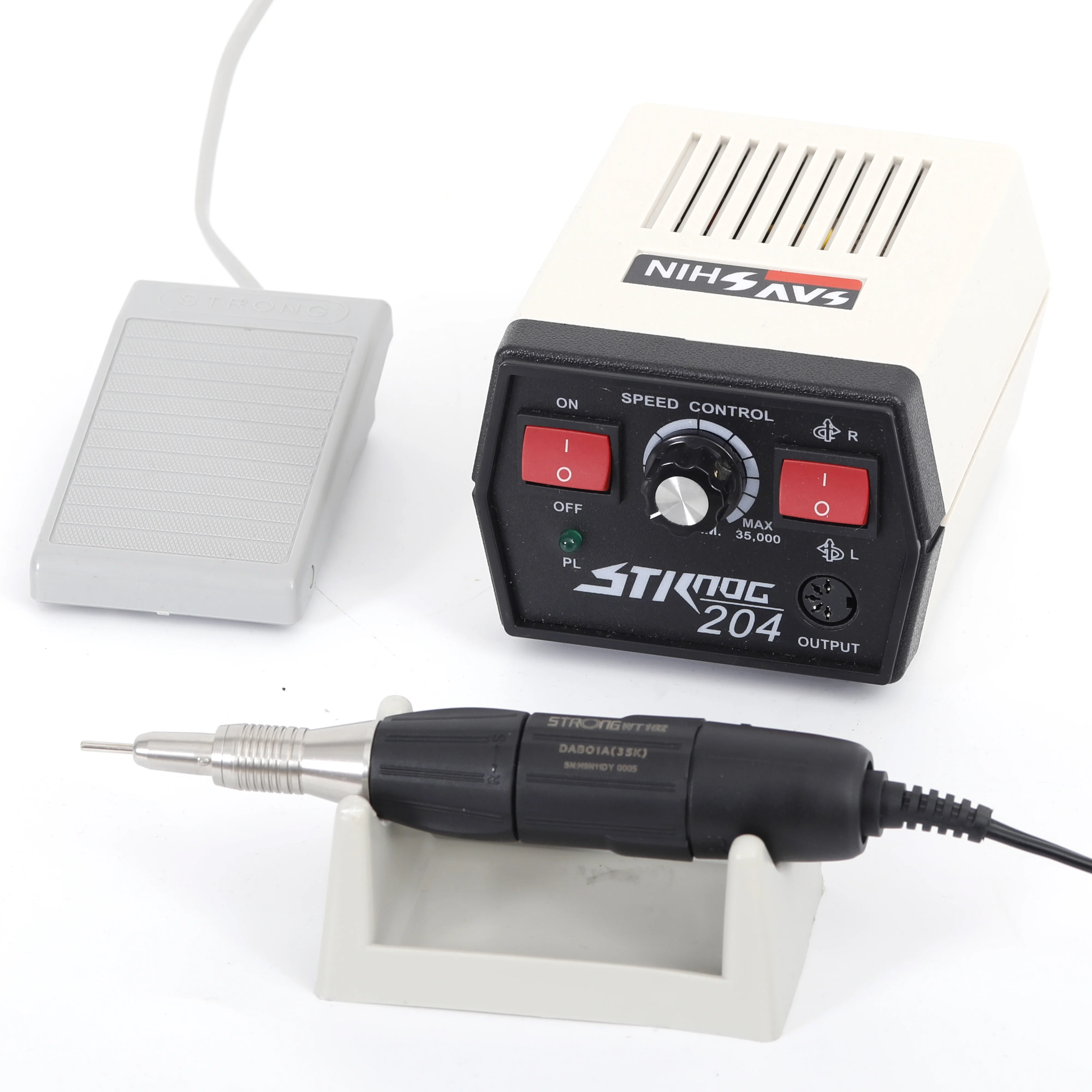 Broca do Unha Máquina de Trituração para o Arquivo do Unha 204 + 102 Forte Bocados Manicure Elétrica Conjunto Equipamento 65w 35000rpm
