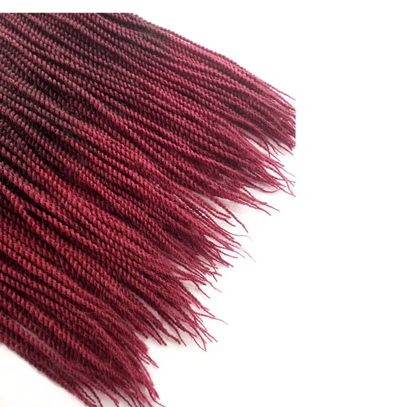 Pervado волосы 18 дюймов Сенегальские твист вязание крючком Омбре косички волосы для наращивания 30 прядей/упаковка блонд 27/613 синтетические волосы перед скручиванием
