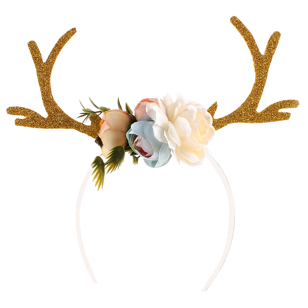 Hot Adult Kid Christmas Deer Antlers Costume Ear Party Hair head band Prop for Hen Stage Girl Night Out Party Decor Favor Gift