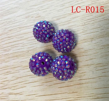 

(choose size) 12mm/16mm Newset dark purple color Clear AB resin rhinestones ball Beads for necklace making