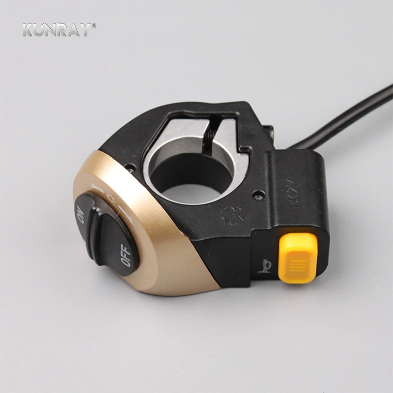 Perfect RoHS Wuxing DK214 Electric Bicycle Motorcycle Ebike Scooter Switch With Light ON-OFF Button Without Handlebar Accessories 2