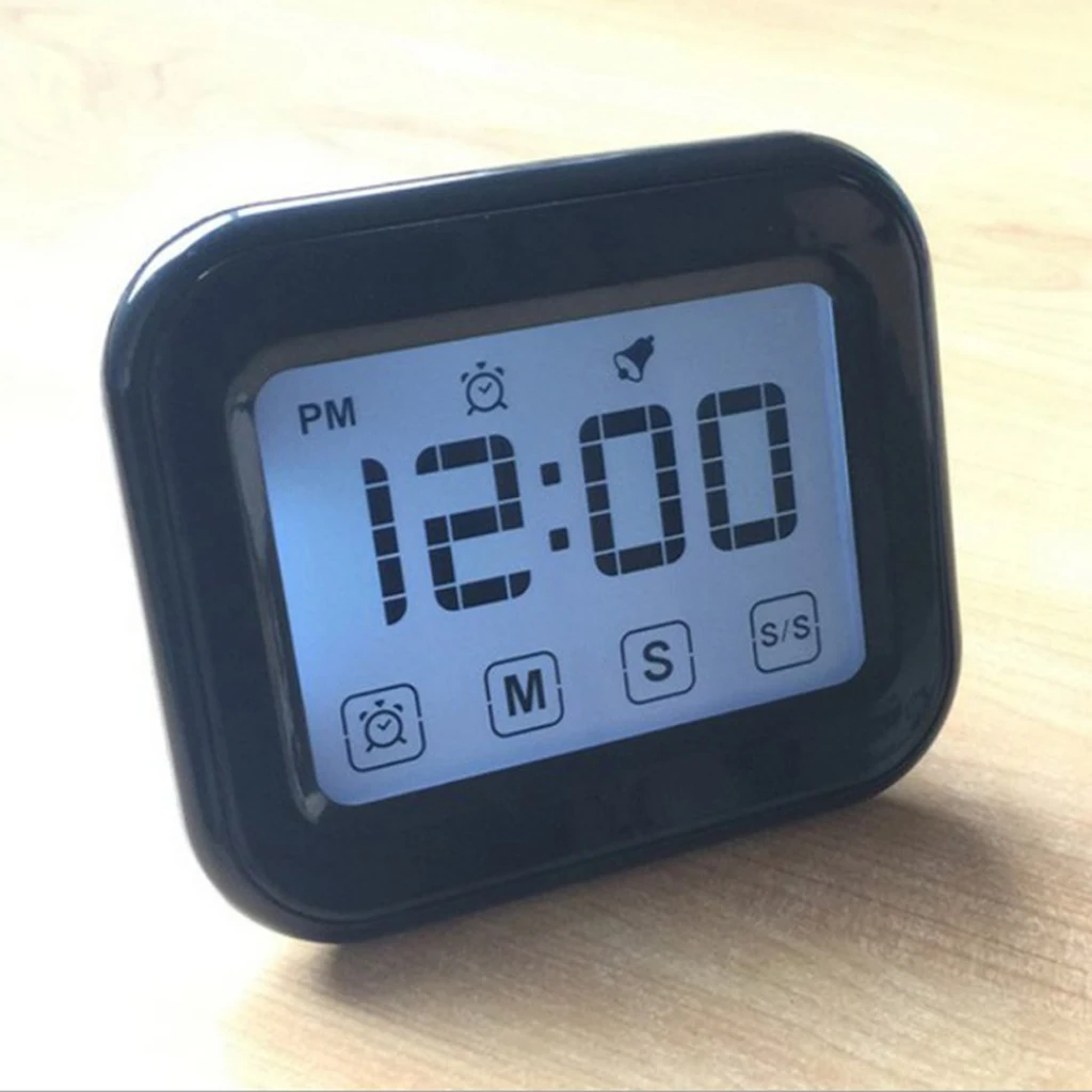 Minutes/Sec/Hour Kitchen Timer Cooking Analog Count Alarm Clock,Battery Power, LCD Touch Screen
