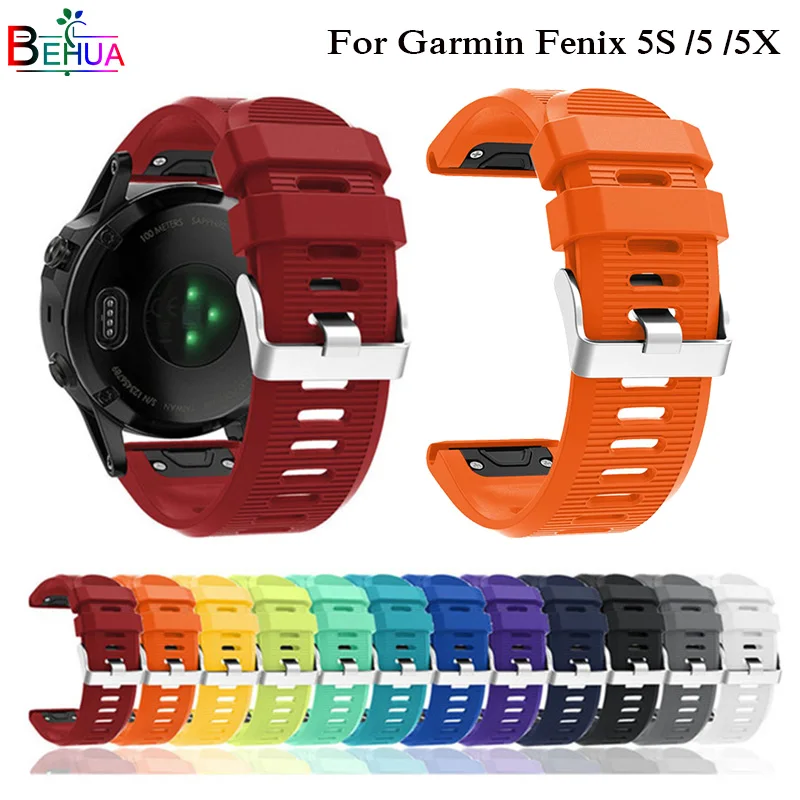 Ремешок силиконовый для наручных часов Garmin Fenix 5X 5 5S Plus 3 3HR Forerunner 935|Ремешки часов| |