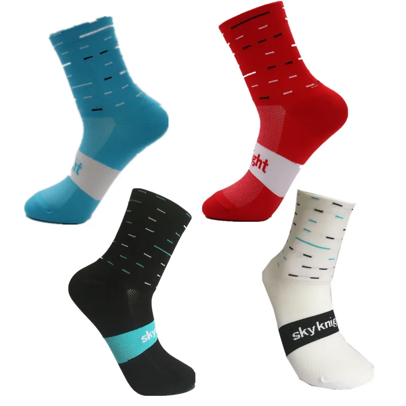 

Sports Outdoor Cycling Socks Men Women Black White Breathable Road Bikes Socks