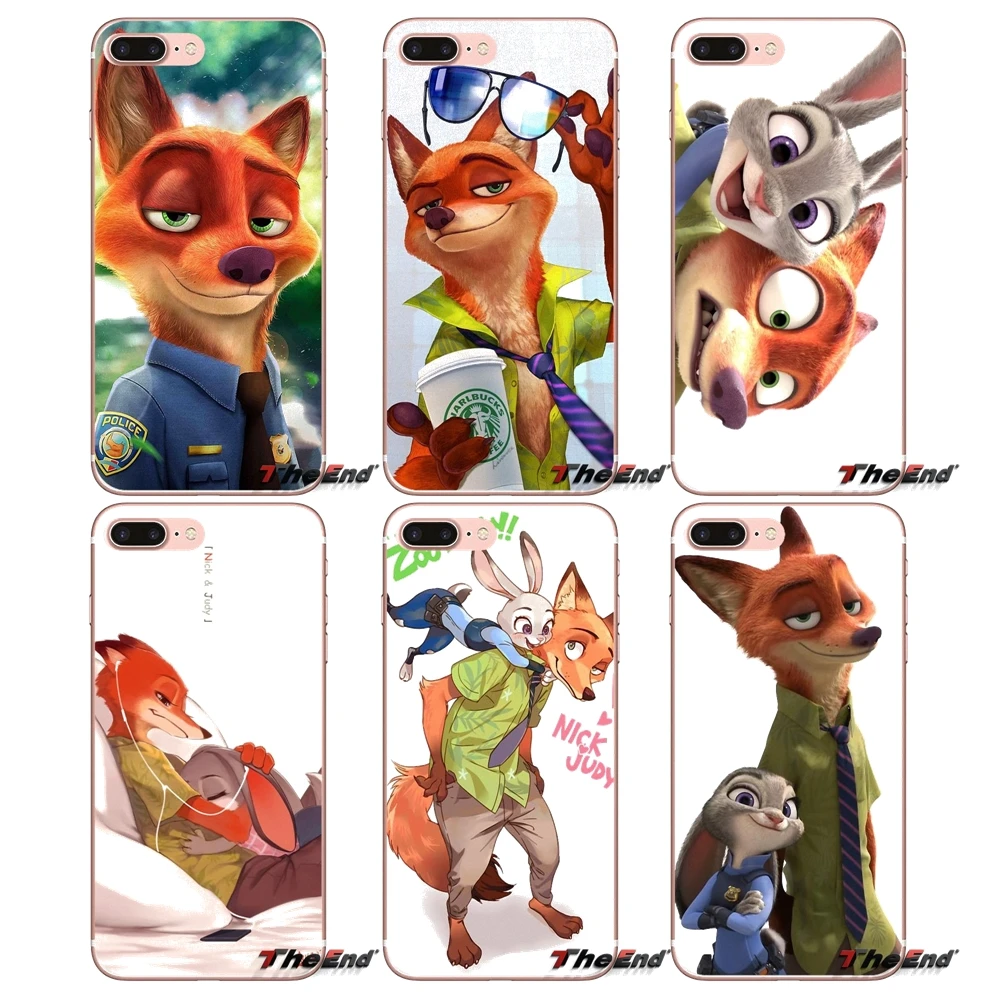 Чехлы Nick Wilde and Judy Hopps Zootopia для Samsung Galaxy S2 S3 S4 S5 MINI S6 S7 edge S8 S9 Plus Note 2 3 4 5 8 Coque Fundas |