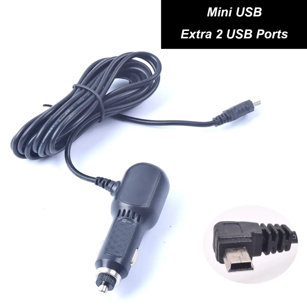 Автомобильное зарядное устройство в прикуриватель мини USB с двумя портами|dash usb|car