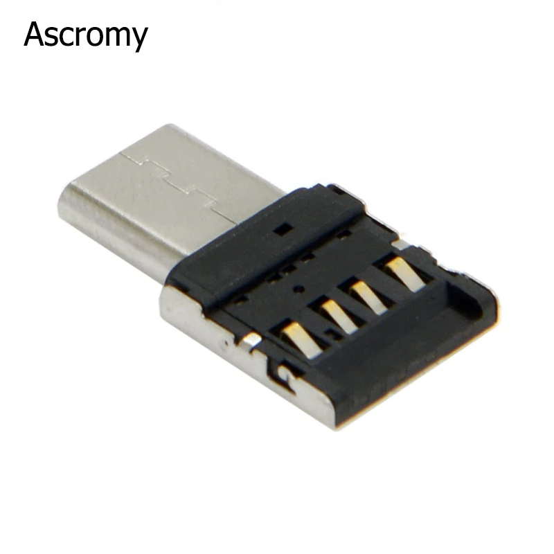 Ascromy type-C USB-C USB 2,0 OTG адаптер для Xiaomi Mi A1 samsung Galaxy S8 Plus Oneplus 5T Macbook Pro type C OTG конвертер