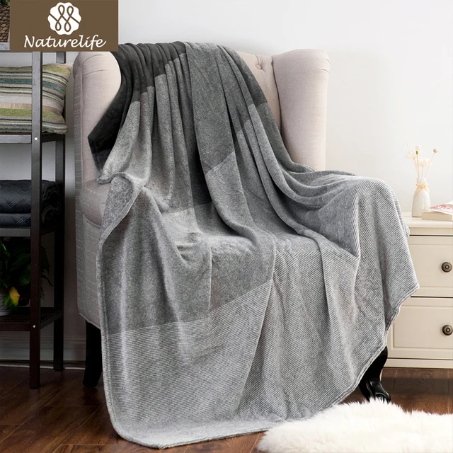 Online Naturelife Grant Color Flannel Blanket C Plaid Naturelife Grant Color Flannel Blanket C Plaid For Sofa Throw Travel Manta Soft Beds Throws Fleece