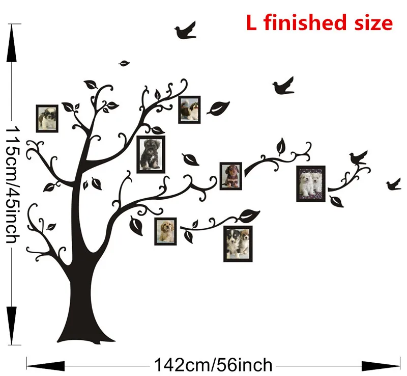 Фоторамка на память дерево Классическая семейная наклейка на стену ZooYoo 2141 декоративная adesivo де parede ПВХ Наклейка на стену