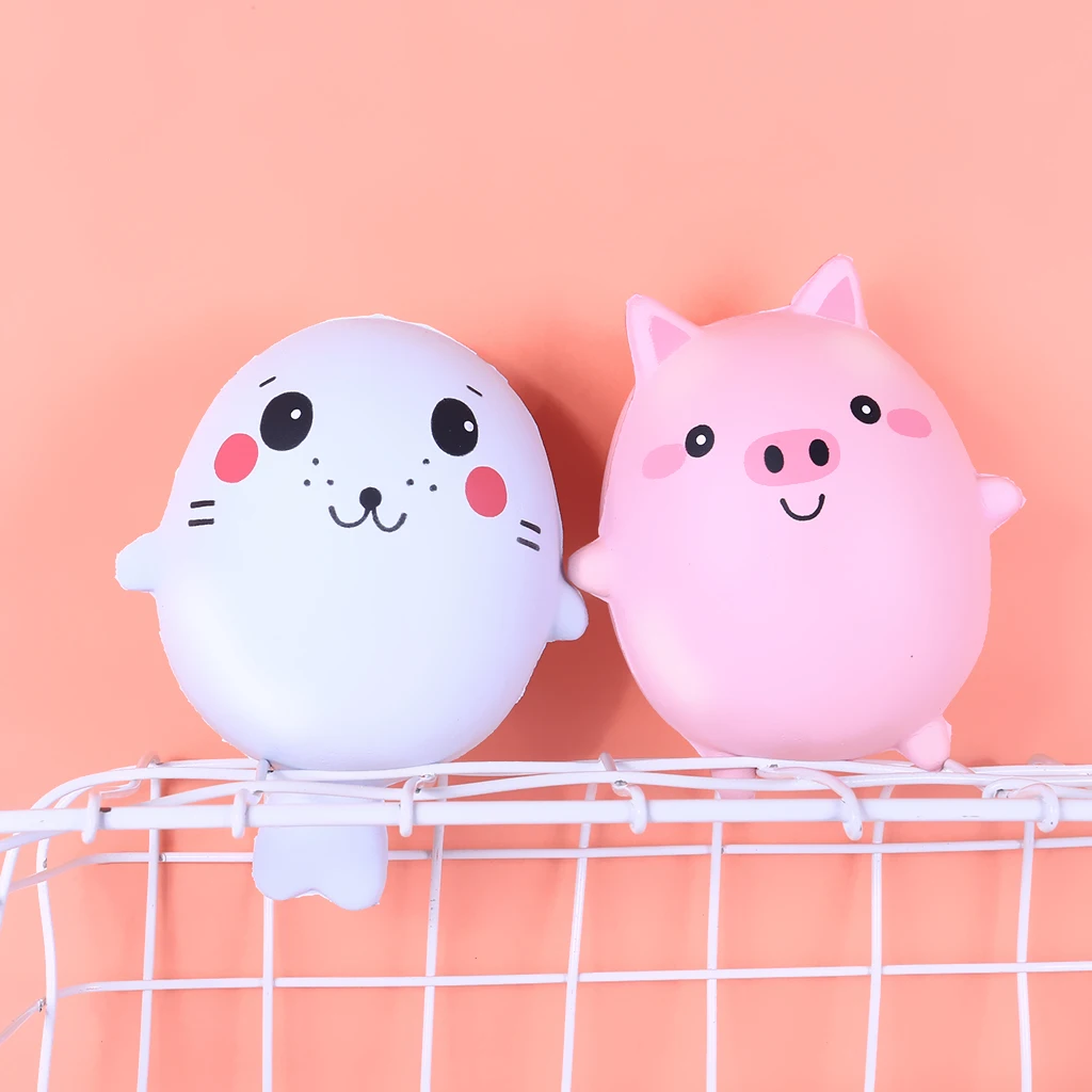 Мягкие Kawaii свинья панда кошка Единорог Мягкий медленно поднимающийся Антистресс