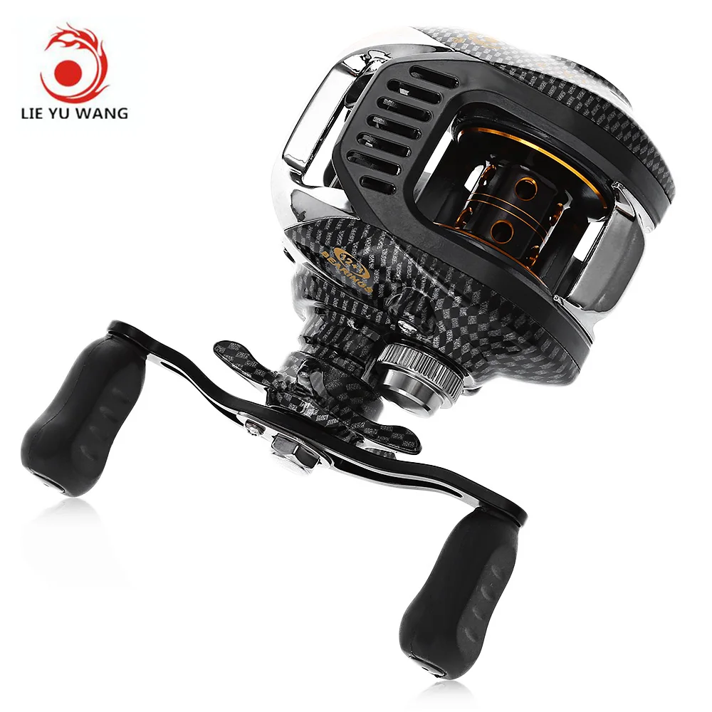 

LIE YU WANG 13BB Fishing Reel 6.3 : 1 Right / Left Hand Baitcasting Reel Bait Casting Water Drop Wheel Aluminum Alloy Wire Cup