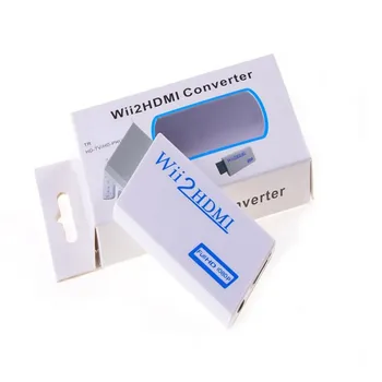 

3.5mm Audio Elistooop for Wii to HDMI Converter Adapter Full HD 1080P Wii2 HDMI Converter for PC HDTV Monitor Display