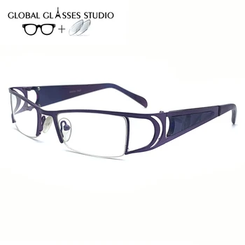 

Lady's Metal Glasses Frame Eyewear Eyeglasses Reading Myopia Prescription Lens 1.56 Index SK8017