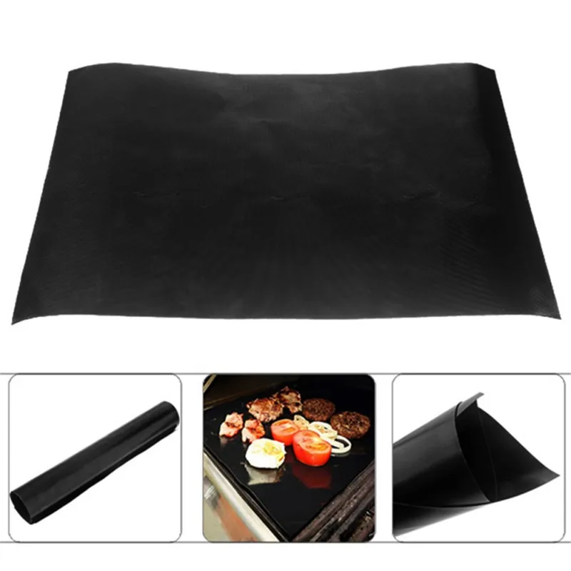 1Pcs Reuseable Non stick Mats Pan Fry Liner Sheet Cooking Baking Pad Kitchen BBQ Cooking wok