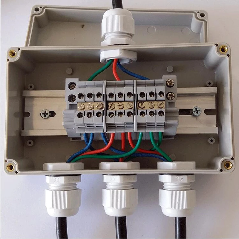 1 в 3 из распределительная ветка коробка с терминалом Пластик Открытый водонепроницаемый Сильный Электрический проводка коробка терминал