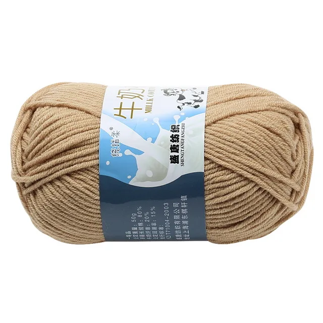 2.5MM 50g/lot Milk Cotton Yarn Baby Wool Yarns For Knitting Hand