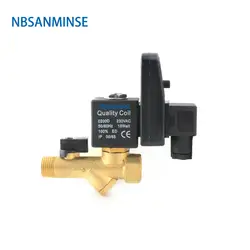 NBSANMINSE SR-B-15 воздушный компрессорный клапан G1/2 1,6 МПа DC24V AC220V латунный соленоидный Автоматические Средства Высокое качество