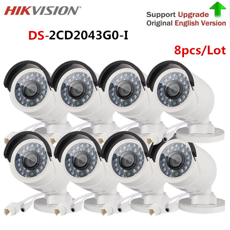 

Hikvision 4MP MINI IP Camera IR Fixed Bullet Camera DS-2CD2043G0-I Replace DS-2CD2042WD-I H.265+ Surveillance outdoor camera