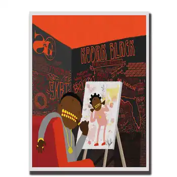 

Art Poster Print hot Home Wall decor8x12 12x18 24x36decor canvas Kodak Black Painting Pictures 2017 Album