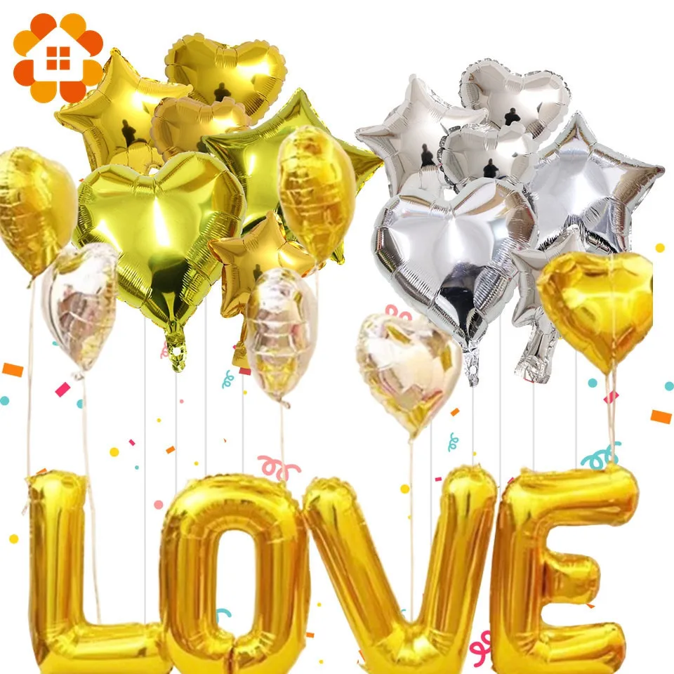 Надувной шар Tiffany Blue 1 комплект/6 шт. надувной из алюминиевой фольги в форме сердца